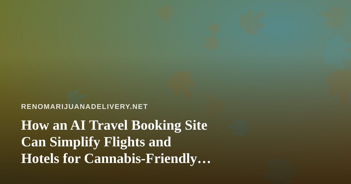 How an AI Travel Booking Site Can Simplify Flights and Hotels for Cannabis-Friendly Trips